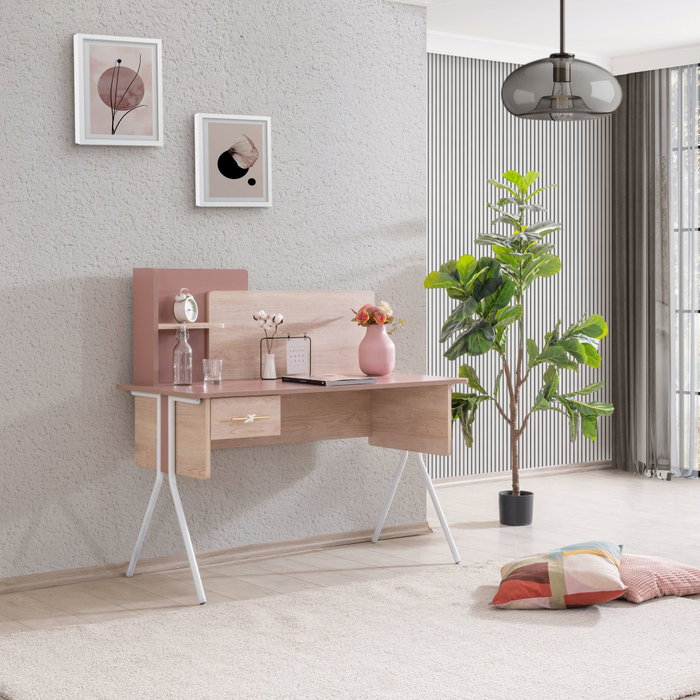 Hanah Home Escritorio de Estudio Rosetta Marrón y Rosa Hanah Home Escritorio de Estudio Rosetta Marrón y Rosa